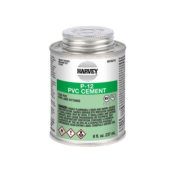 Oatey Oatey Clear Cement For PVC 8 oz - 018210V-24