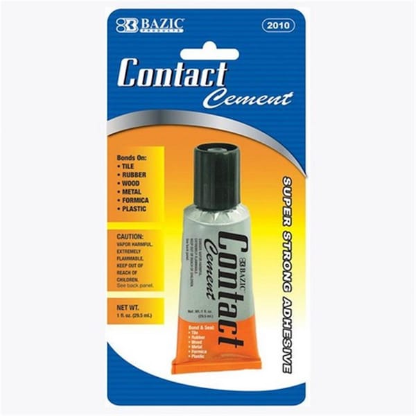 Bazic Products Bazic 1 Oz. 30Ml Contact Cement Adhesive, 24Pk - 2010