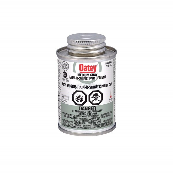 American Imaginations 0.26 lb. Grey PVC Cement Rain R Shine - AI-38869