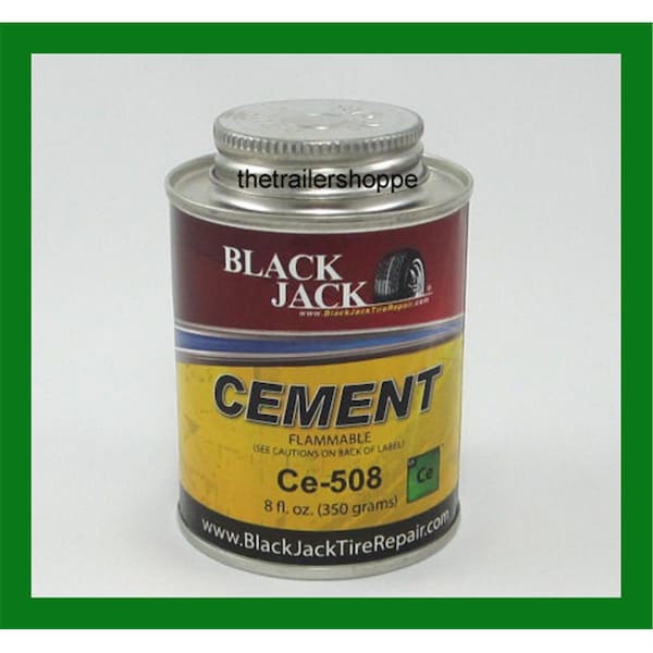 Black Jack Tire Repair Cement Flammable, 8Oz - BJK-CE-508
