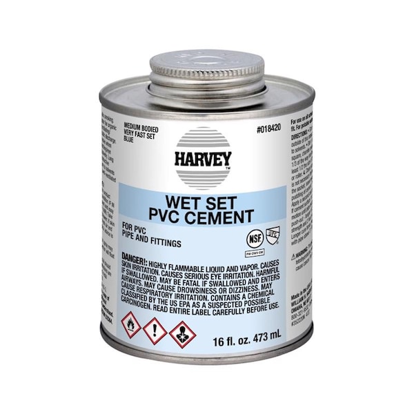 Oatey Oatey Harvey Blue Cement For PVC 16 oz - 018420V-12