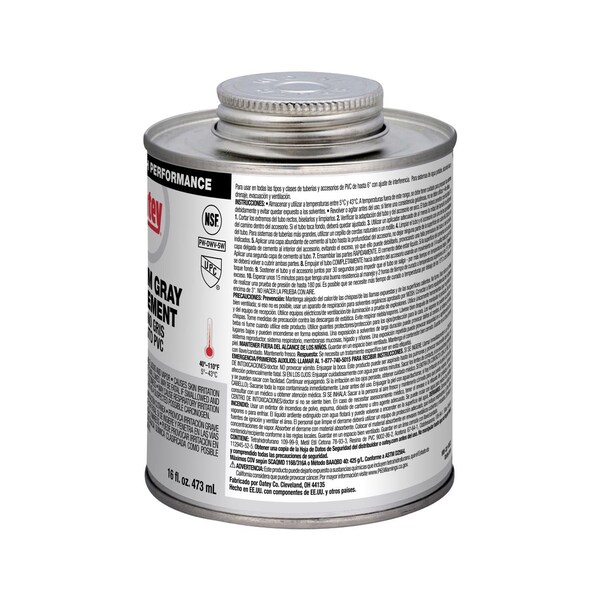 Oatey Oatey Gray Cement For PVC 16 oz - 30885V