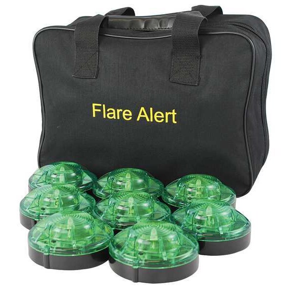 Flarealert LED Road Flare Kit, 1 Watt, Green - B8GBP2ONLY