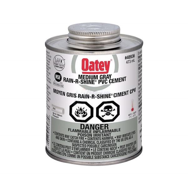 American Imaginations 1.04 lb. Grey PVC Cement Rain R Shine - AI-38871