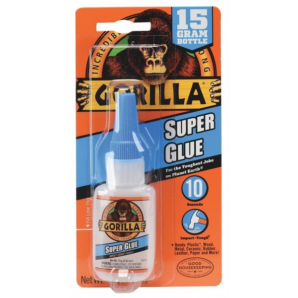Gorilla Glue Instant Adhesive, Super Glue Impact Tough Series, Clear, 0.53 oz, Bottle - 7805002