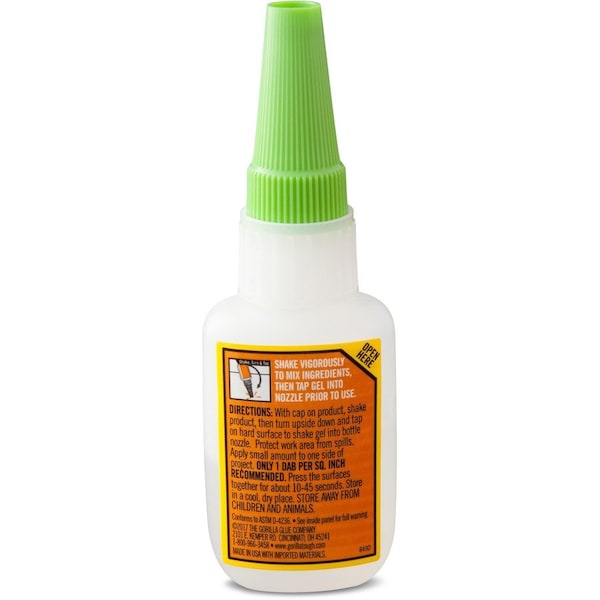 Gorilla Glue Adhesive, Super Glue Gel Series, White, 10.1 oz, Cartridge - 7600101