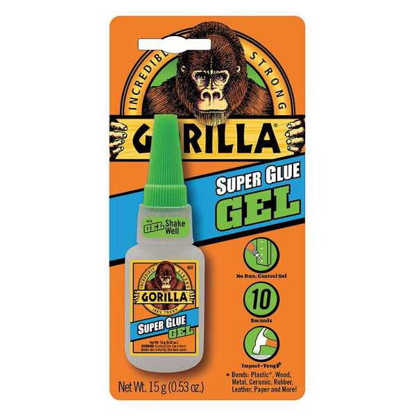 Gorilla Glue Adhesive, Super Glue Gel Series, White, 10.1 oz, Cartridge - 7600101