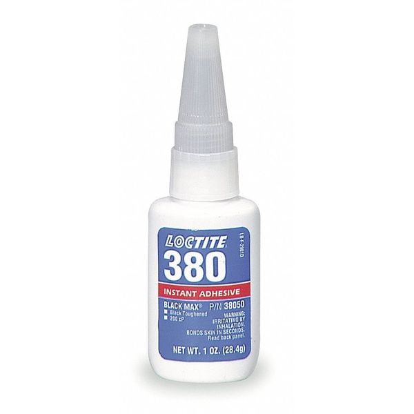 Loctite Instant Adhesive, 380, 1 fl oz, Bottle, Black - 135423