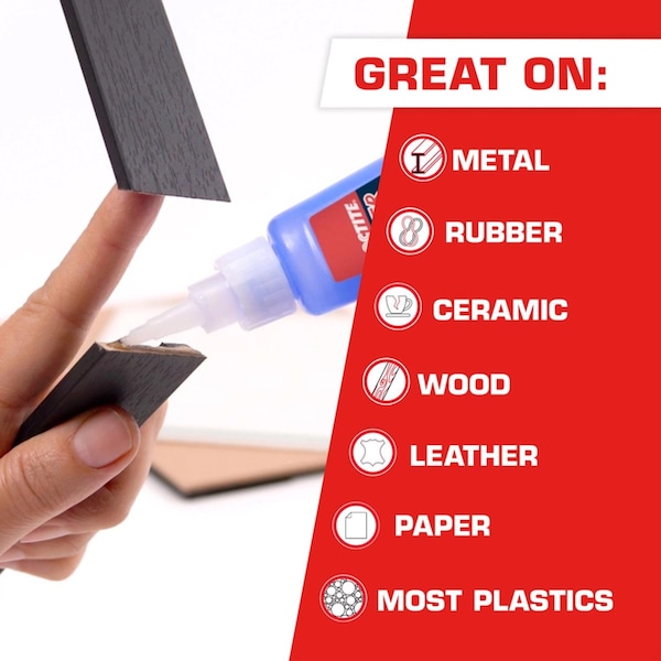 Loctite Super Glue, Professional Series, Clear, .71 fl oz., Bottle - 1365882
