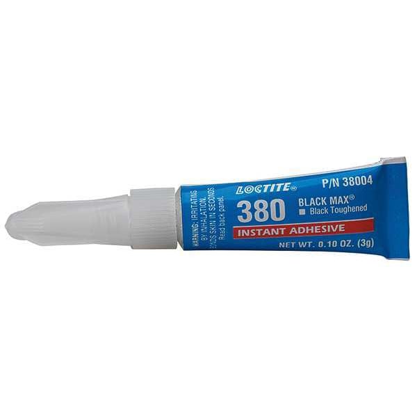 Loctite Instant Adhesive, 380 Series, Black, 0.1 oz, Tube - 232834