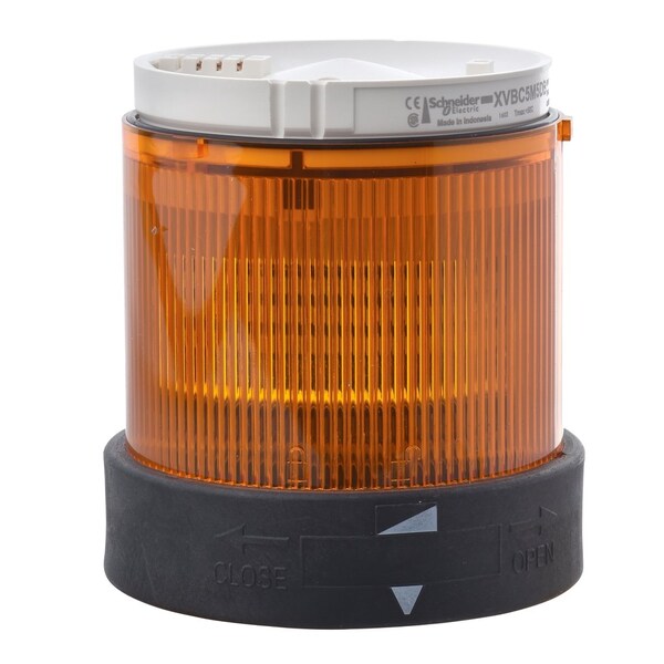 Schneider Electric Indicator bank, Harmony XVB, illuminated unit, plastic, orange, 70mm, steady, integral LED, 24V AC/DC - XVBC2B5