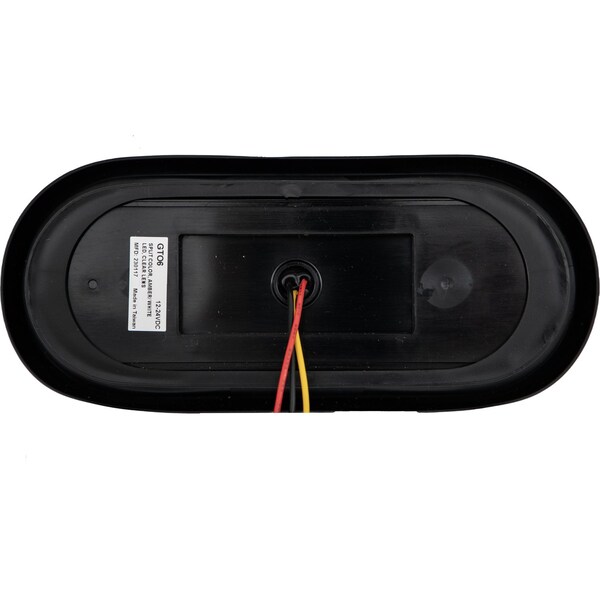 Buyers Products 6 Inch LED Oval Strobe Light with Amber/Clear LEDs and Clear Lens - SL62AC