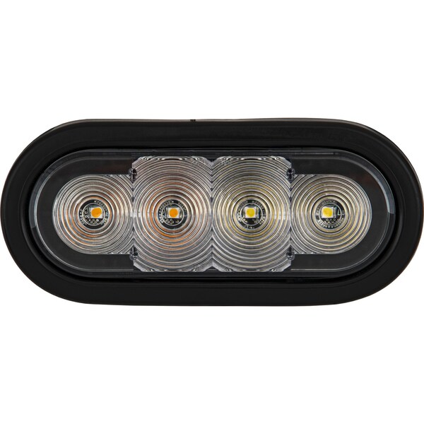 Buyers Products 6 Inch LED Oval Strobe Light with Amber/Clear LEDs and Clear Lens - SL62AC