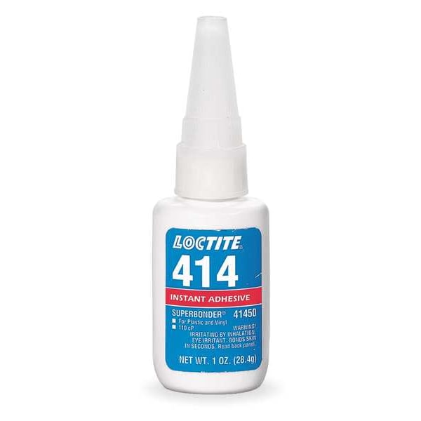 Loctite Instant Adhesive, 414 Series, Clear, 1 oz, Bottle - 233801