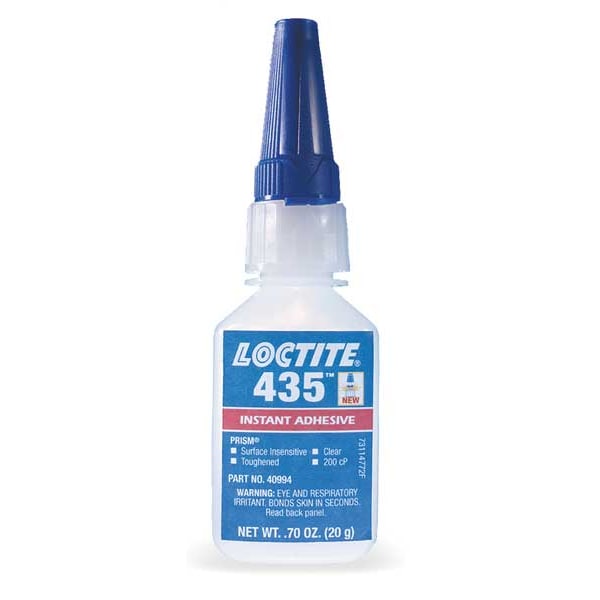 Loctite Instant Adhesive, 435 Series, Clear, 0.7 oz, Bottle - 840057