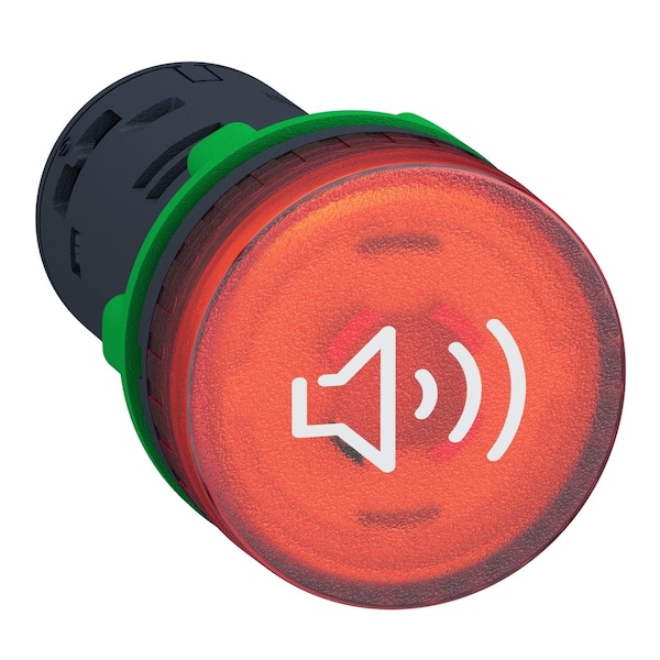 Schneider Electric Buzzer, 90dB Decibels, 230 to 240V, Red - XB5KS2M4