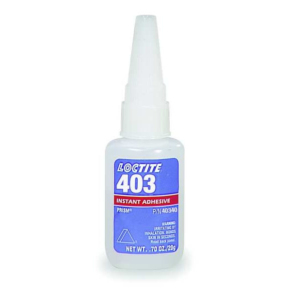 Loctite Instant Adhesive, 403 Series, Clear, 0.7 oz, Bottle - 135433