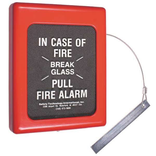 Safety Technology International Fire Alarm Break Glass Cover, 6.5 x 9 In - STI-4100