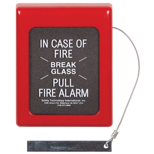 Safety Technology International Fire Alarm Break Glass Cover, 6.5 x 9 In - STI-4100