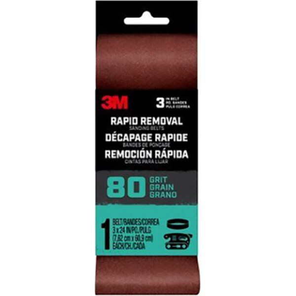Fast Fans 3 x 21 in. Sanding Belt - 80 Grit - FA3347874