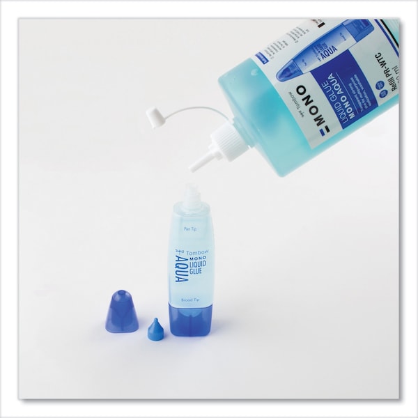 Tombow Mono Aqua Liquid Glue Refill, 500 mL, Dries Clear - 52181