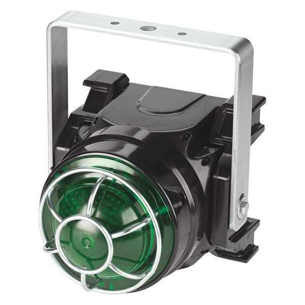 Federal Signal Beacon Warning Light, Green, LED, 0.30A - G-LED-DC-T-G