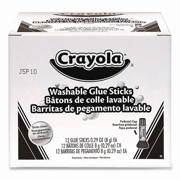 Crayola Washable Glue Sticks, 0.29 oz, Dries Clear - 56-1228