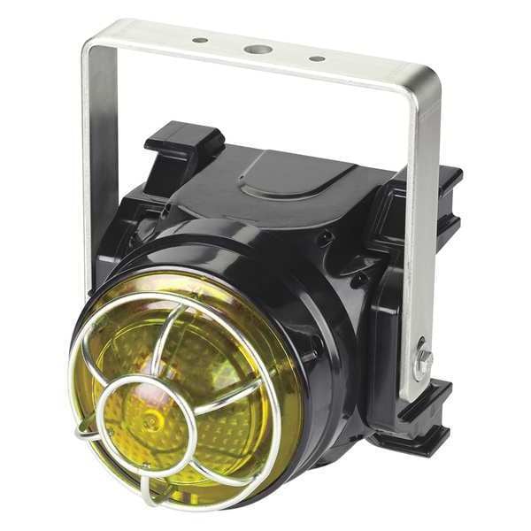 Federal Signal Beacon Warning Light, Yellow, LED, 0.30A - G-LED-DC-T-Y
