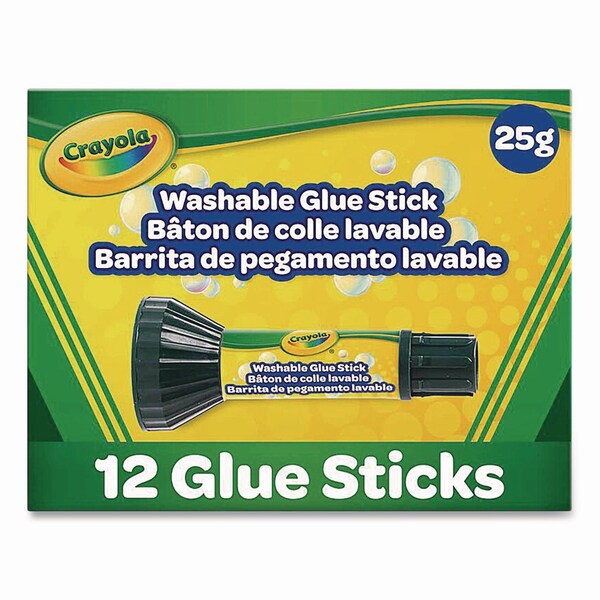 Crayola Washable Glue Sticks, 0.88 oz, Dries Clear - 56-1135