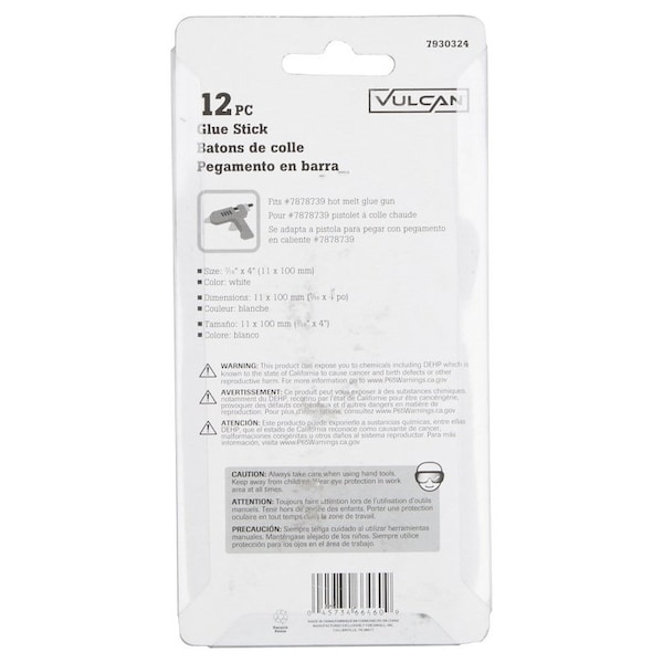 Vulcan Glue Stick, All Purpose, 7/16 x 4 in - JL-GGS-40