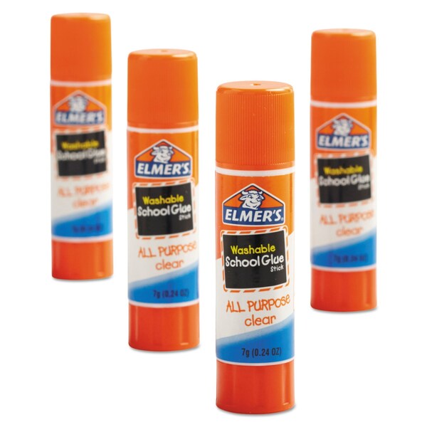 Elmers Washable School Glue Sticks, 0.21 oz, Applies and Dries Clear, 8PK - E5003/E5004