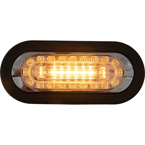 Buyers Products Combination 6 Inch LED Amber Marker Light with Amber/Clear Strobe Light - 5626226