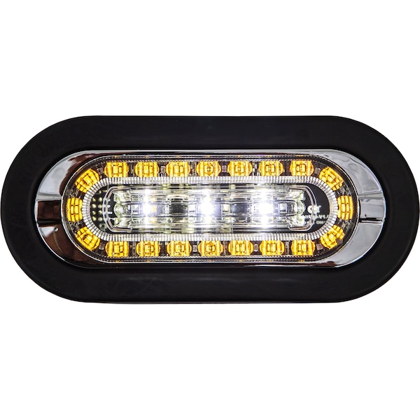 Buyers Products Combination 6 Inch LED Amber Marker Light with Amber/Clear Strobe Light - 5626226