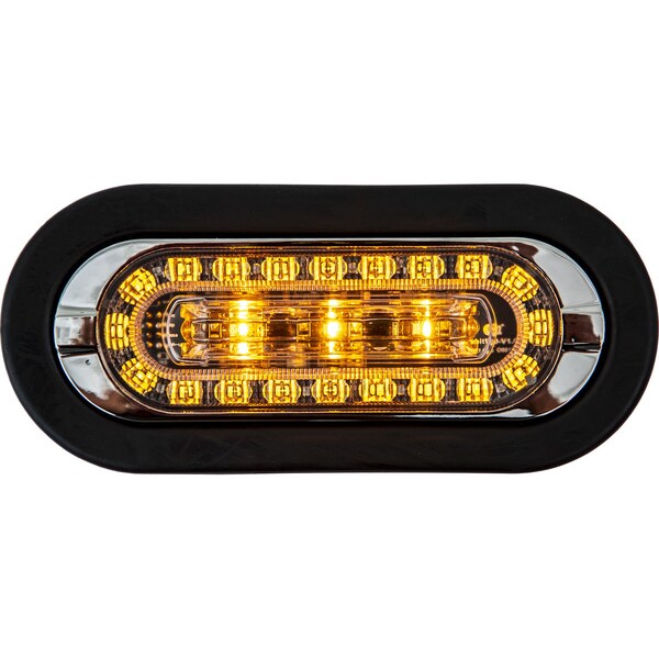 Buyers Products Combination 6 Inch LED Amber Marker Light with Amber/Clear Strobe Light - 5626226