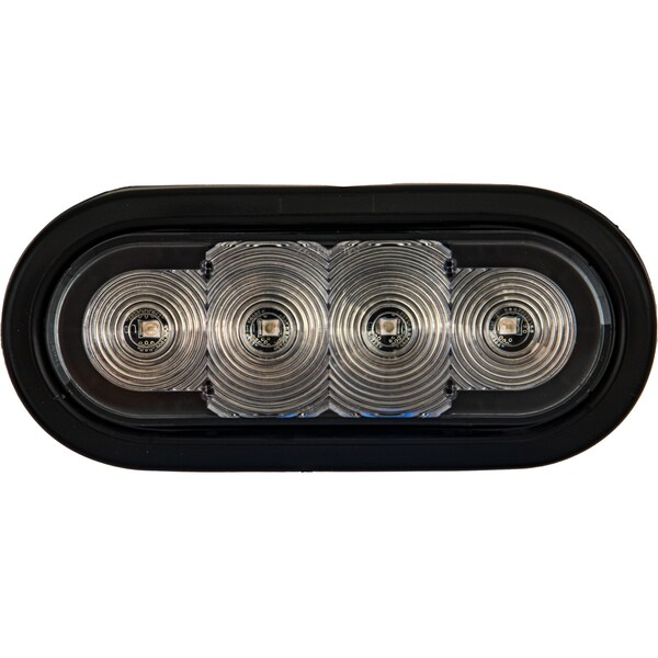 Buyers Products 6 Inch LED Oval Strobe Light with Blue LEDs and Clear Lens - SL62CB