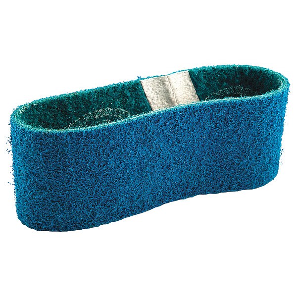 Norton Abrasives Surface-Conditioning Belt, 3 in W, 18 in L, Non-Woven, Aluminum Oxide, Not Applicable Grit, Blue - 66623335135