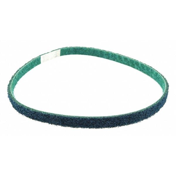 Zoro Select Surface-Conditioning Belt, 1/2 in W, 18 in L, Non-Woven, Aluminum Oxide, Not Applicable Grit, Fine - 78072775329