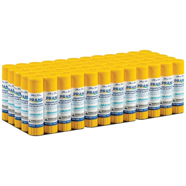Prang Disappearing Blue Glue Sticks, Washable, 0.74oz, 60PK - X15093