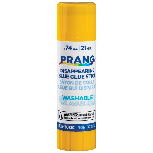 Prang Disappearing Blue Glue Sticks, Washable, 0.74oz, 60PK - X15093