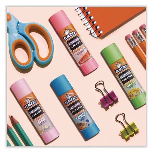 Elmers Scented Glue Sticks, 0.21 oz, Dries in Assorted Colors, 4 Scents - 2142958
