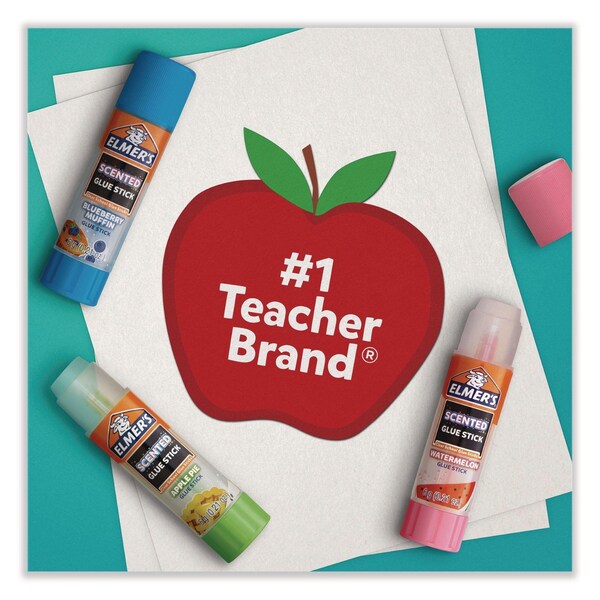 Elmers Scented Glue Sticks, 0.21 oz, Dries in Assorted Colors, 4 Scents - 2142958