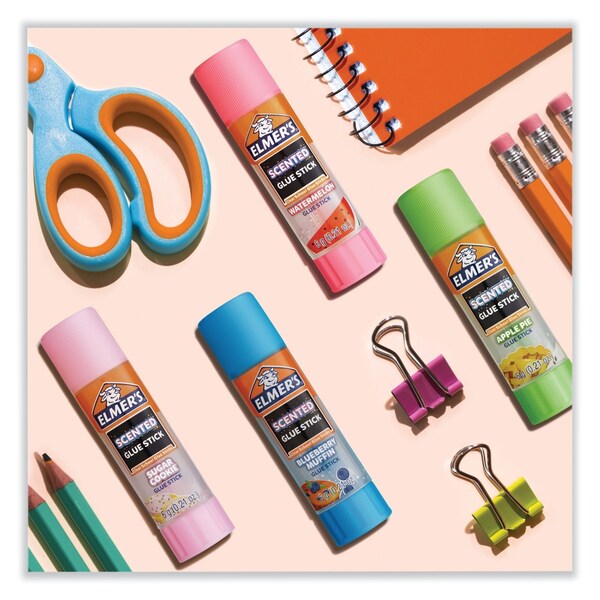 Elmers Scented Glue Sticks, 0.21 oz, Dries in Assorted Colors, 4 Scents - 2142958