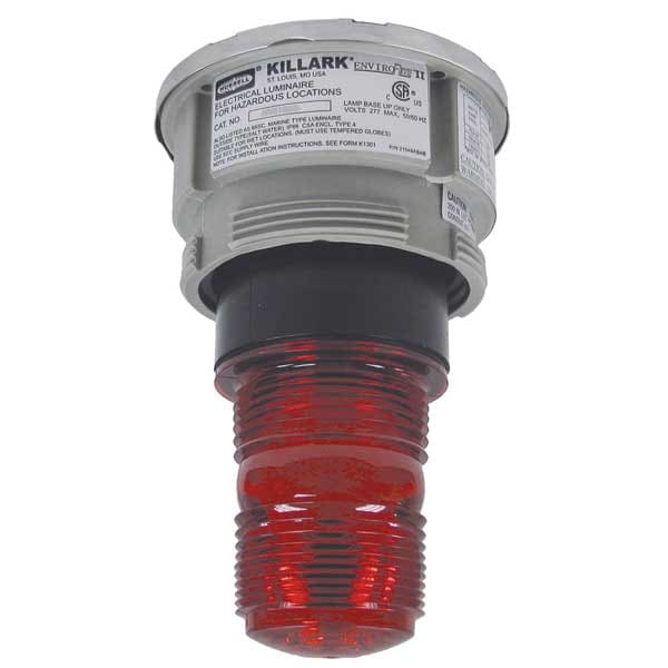 Hubbell Killark Hazardous Warning Light, Xenon, Red, 120VAC - NVSZMFG01R