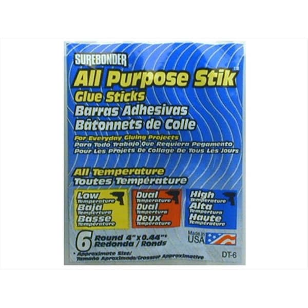 Fpc Surebonder Glue Stick Full Size All Temperature 6piece 4 in - SRB6.DT