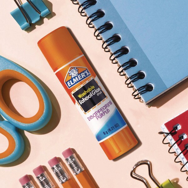 Elmers Disappearing Purple School Glue Stick, 0.21 oz, Dries Clear, 8PK - E1591/E1560