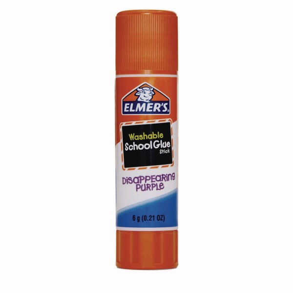 Elmers Disappearing Purple School Glue Stick, 0.21 oz, Dries Clear, 8PK - E1591/E1560