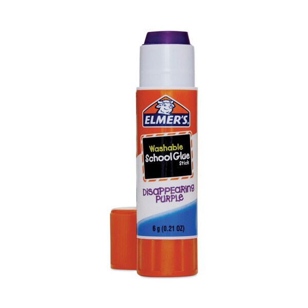 Elmers Disappearing Purple School Glue Stick, 0.21 oz, Dries Clear, 12PK - E1559