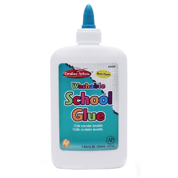 Charles Leonard Economy Washable School Glue, 8 oz. Bottles, 12PK - 46008