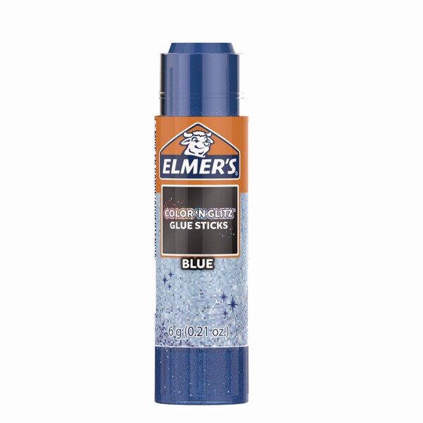 Elmers Glitter Glue Sticks, 0.21 oz, Applies Assorted Colors, Dries Clear Glitter, 4PK - 2197114