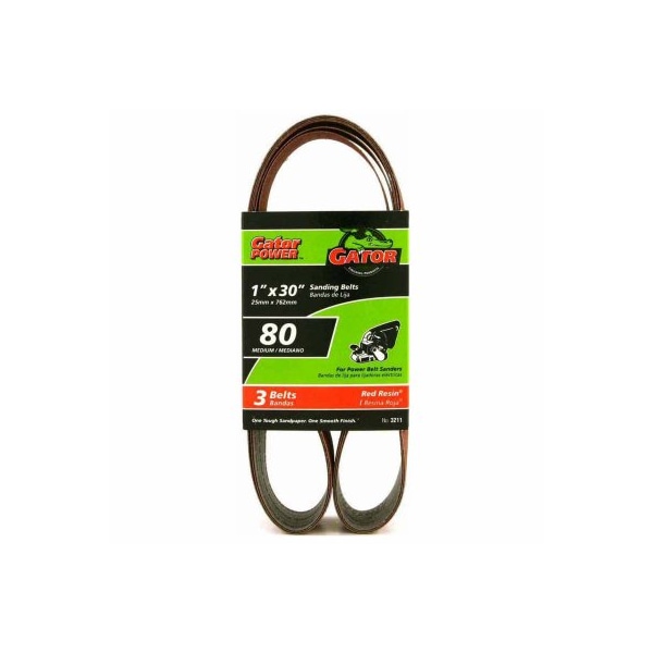 Gator Finishing 3PK 1x30 80GSand Belt - 3211